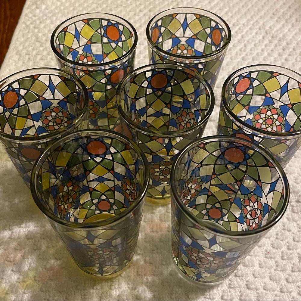 Vitrail Moroccan 7 Stained Glass Tea Cups